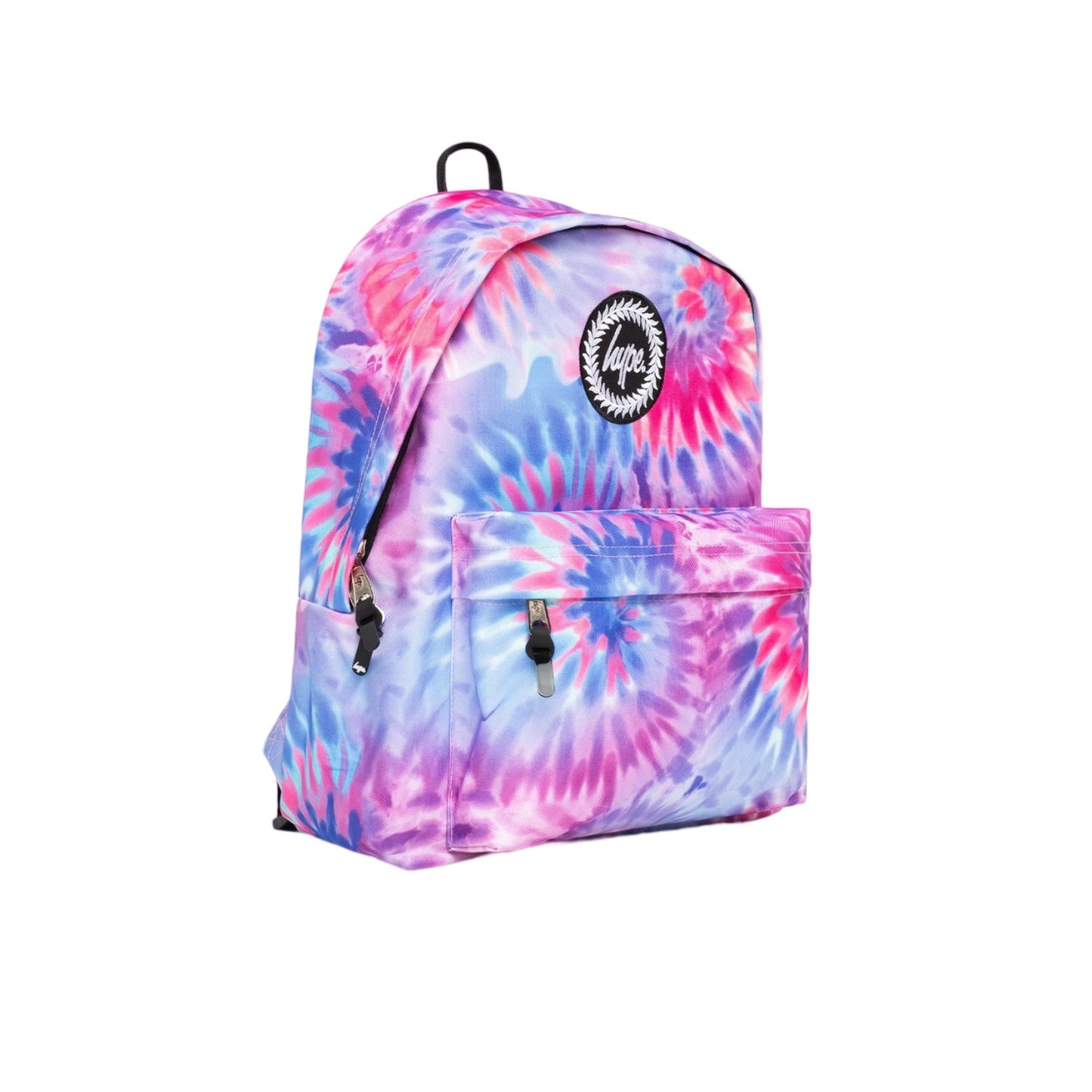 Pink-Purple-Blue - Side - Hype Tie Dye Swirl Backpack