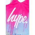 Pink-Blue-White - Side - Hype Girls Drip Script One Piece Swimsuit