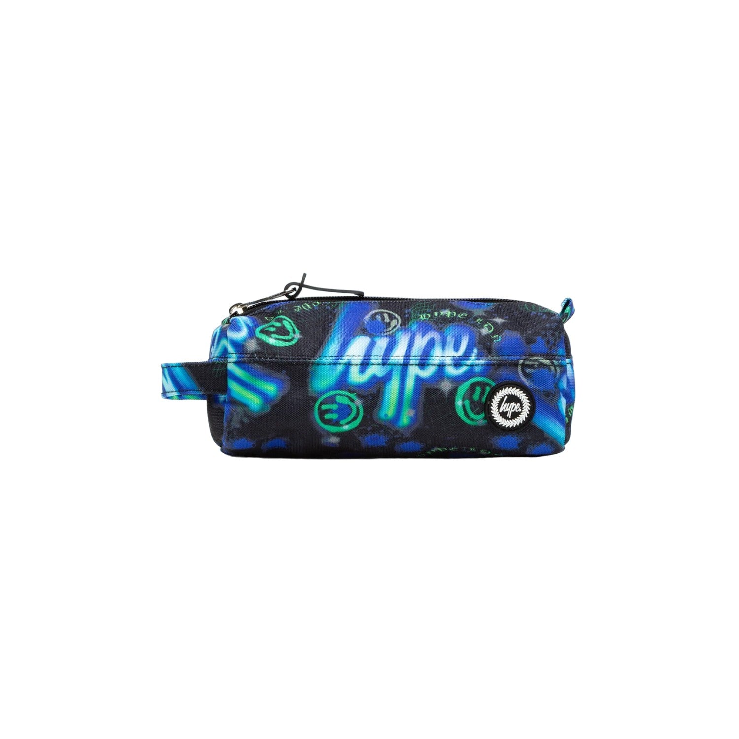 Blue-Black-Green - Front - Hype Electric Smile Script Pencil Case