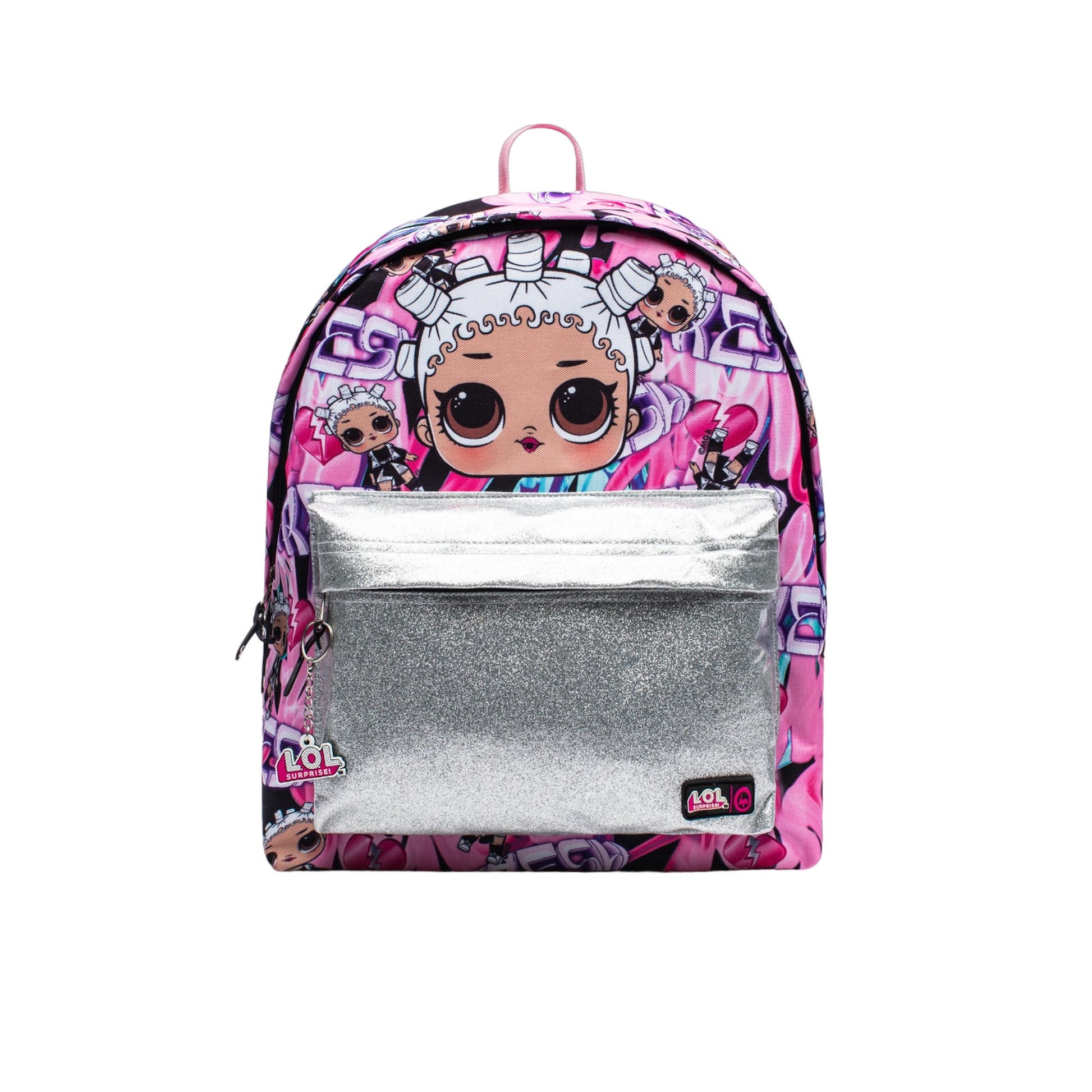 Pink-Silver - Front - Hype Girls LOL Surprise Fresh Backpack