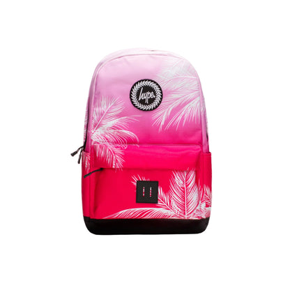 Pink-Red-Black - Front - Hype Palm Leaf V2 Backpack