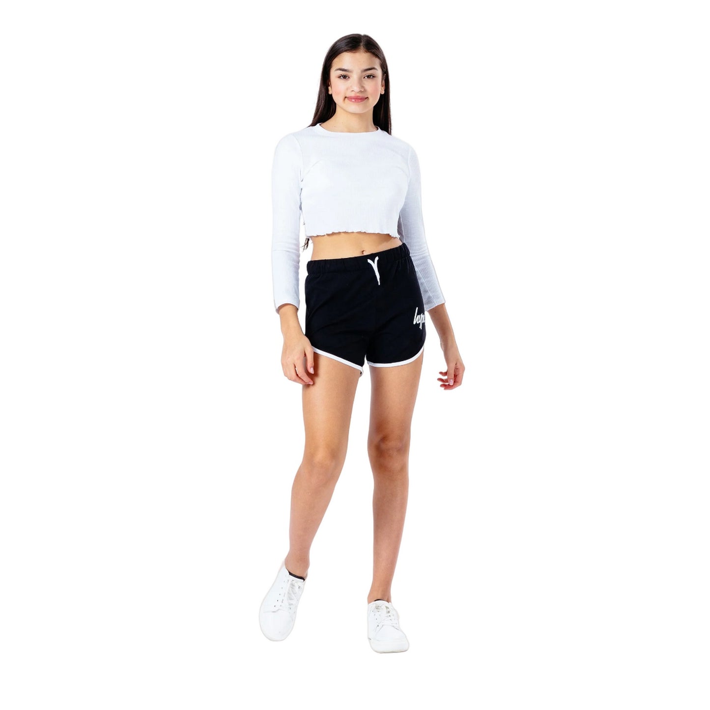 Black-White - Lifestyle - Hype Girls Script Shorts