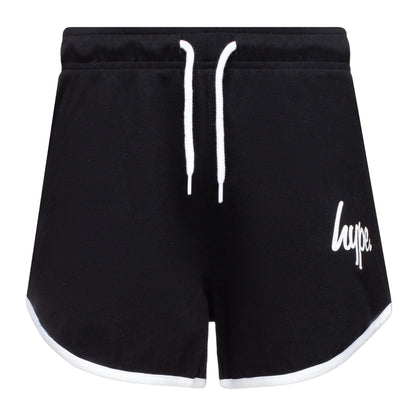 Black-White - Front - Hype Girls Script Shorts