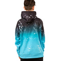 Mint-Black-White - Back - Hype Childrens-Kids Marble Effect Hoodie