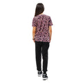 Purple-Black-Cream - Back - Hype Girls Tonal Leopard Print T-Shirt