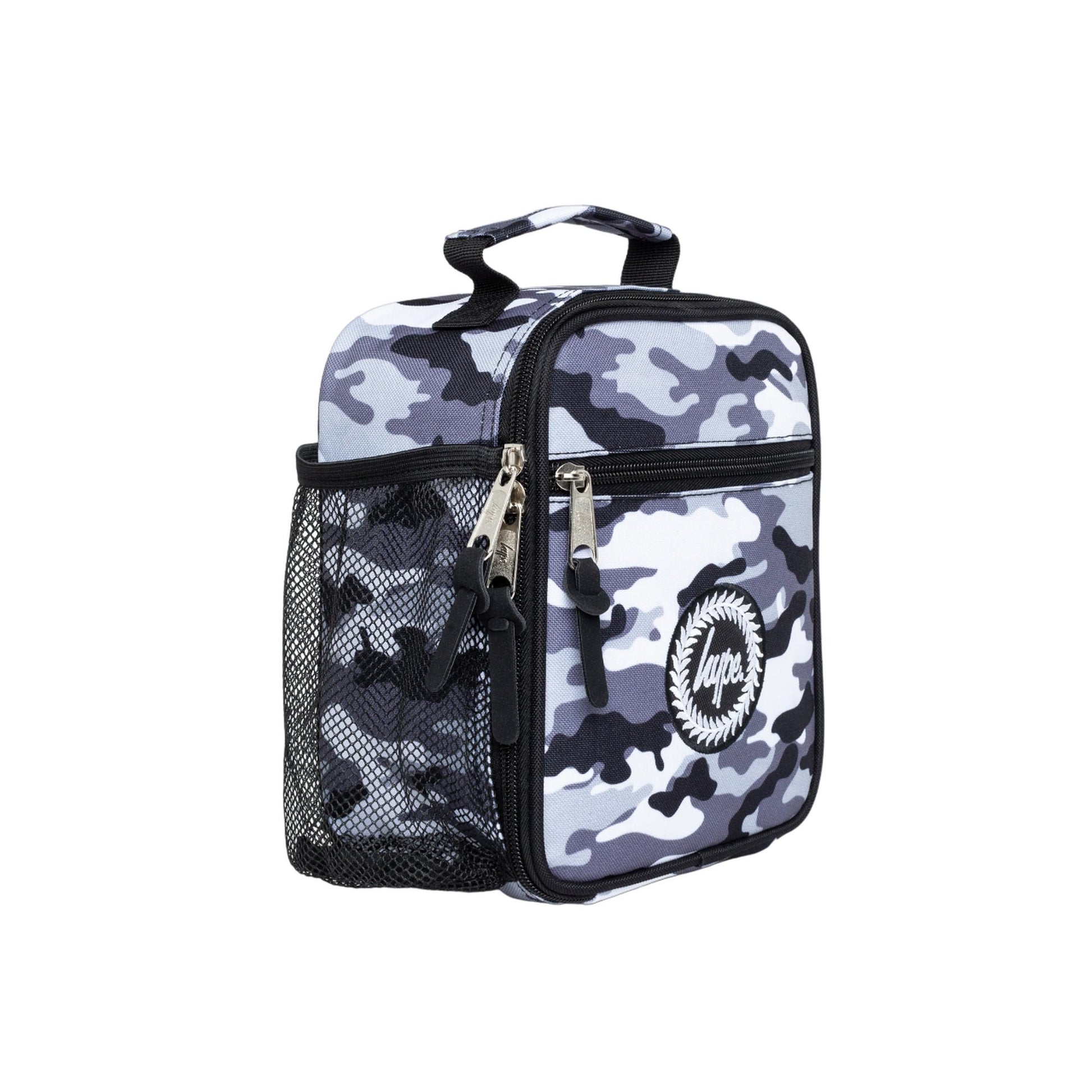 Black-White - Side - Hype Mono Camo Lunch Bag