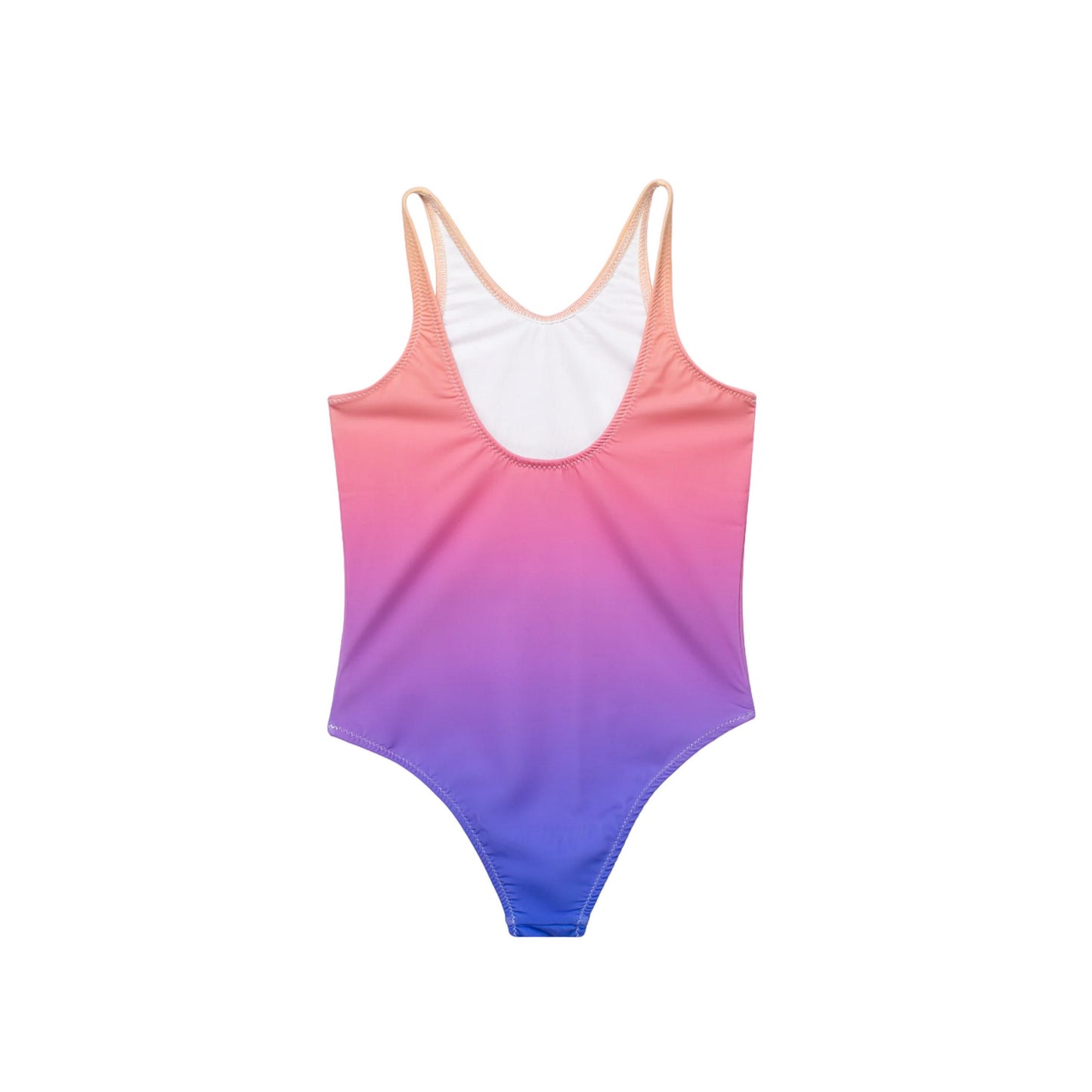 Purple-Yellow - Back - Hype Girls Fade Script One Piece Swimsuit