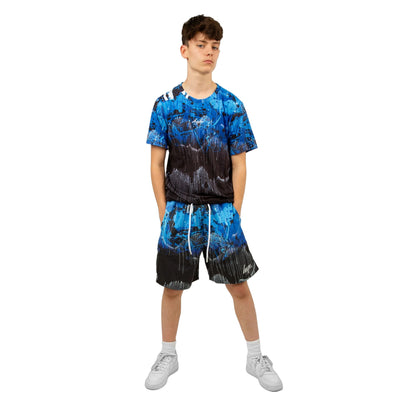 Black-Blue-White - Lifestyle - Hype Boys Tripple Drips Swim Shorts