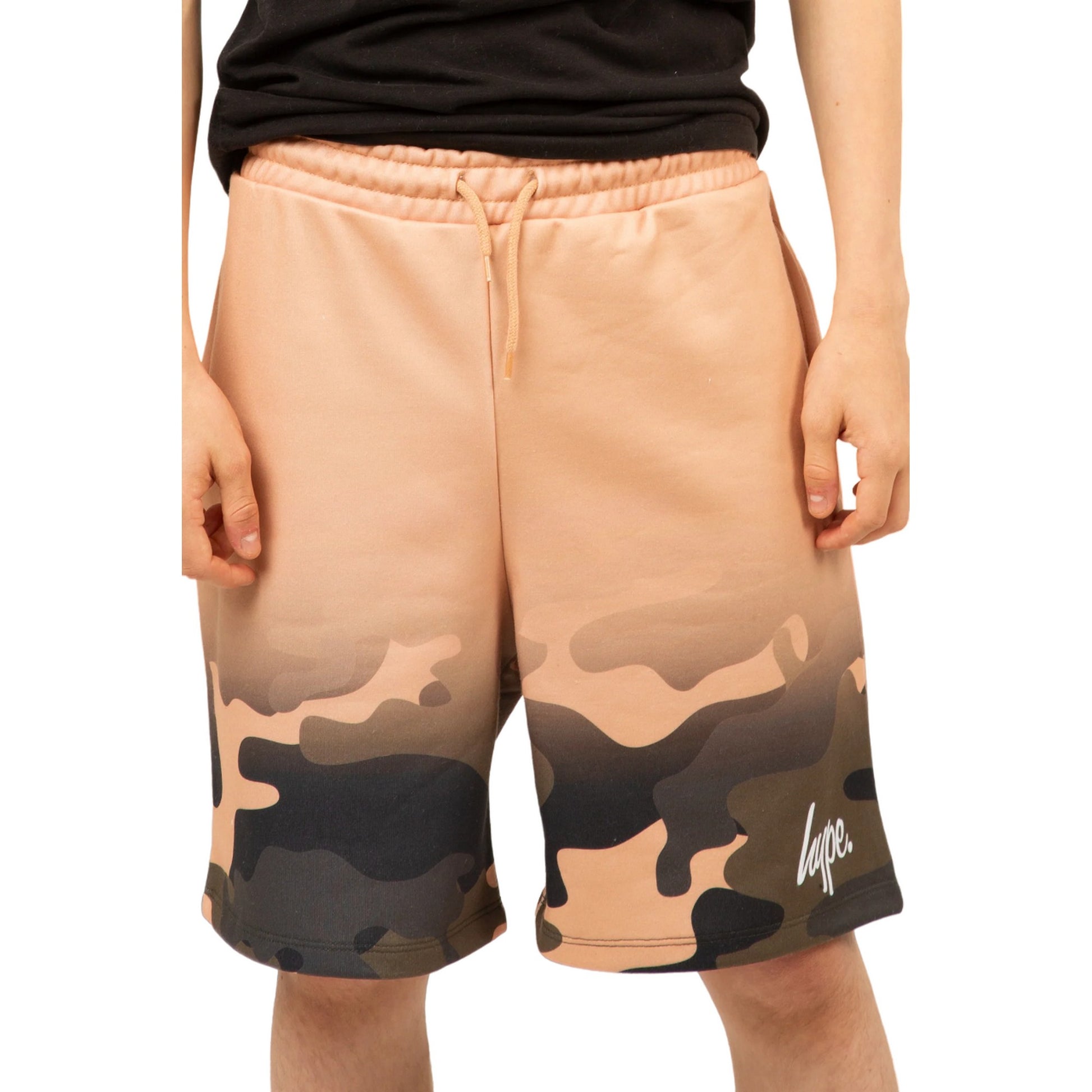 Beige Sand - Side - Hype Boys Camo Script Shorts