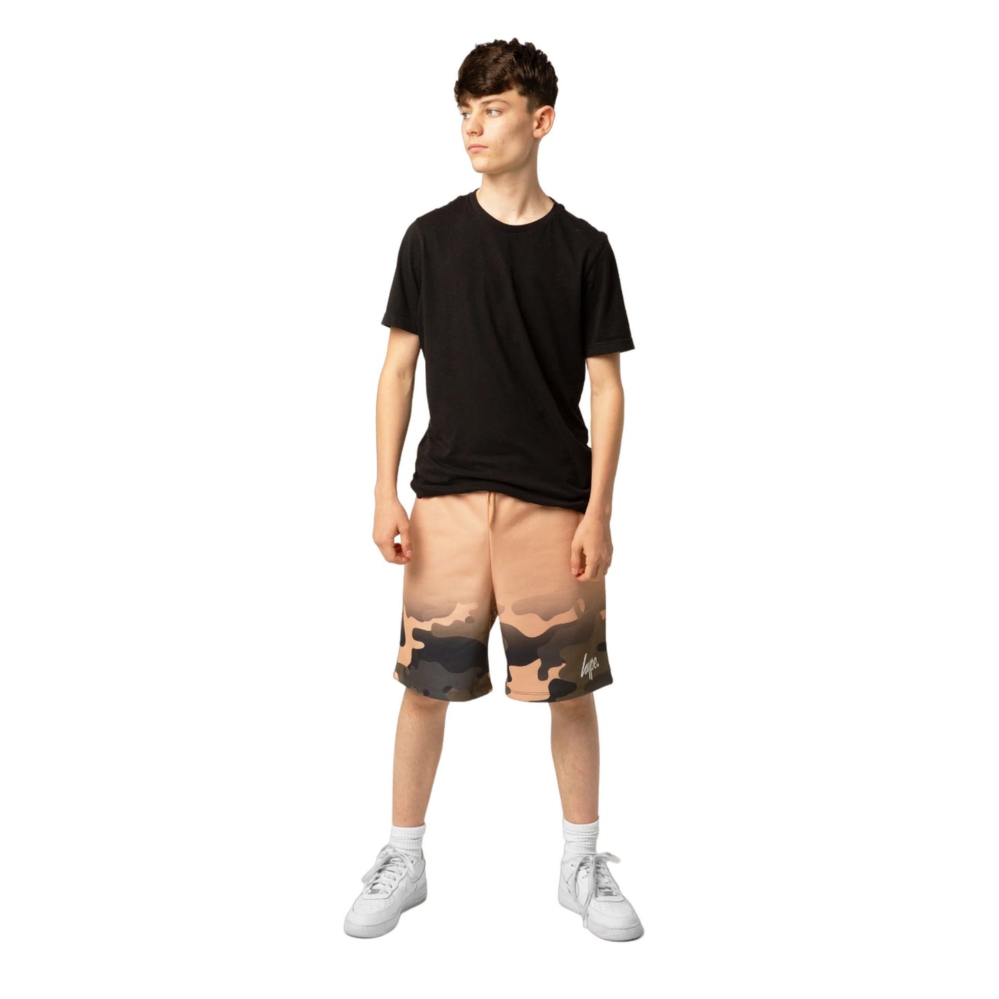 Beige Sand - Lifestyle - Hype Boys Camo Script Shorts