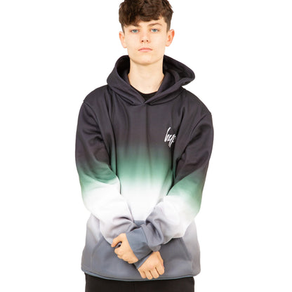 Khaki Green-Black-White - Side - Hype Boys Fade Hoodie
