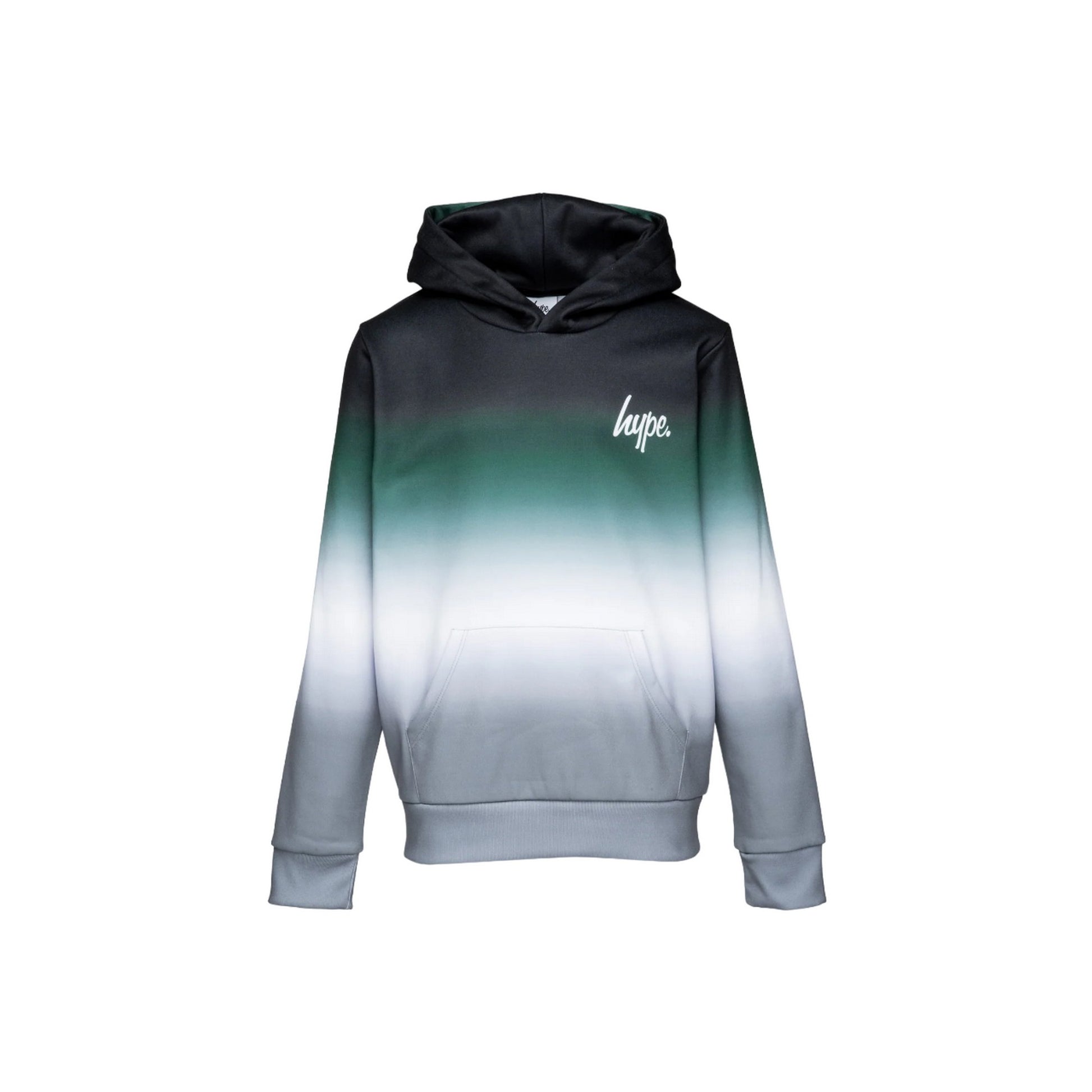 Khaki Green-Black-White - Front - Hype Boys Fade Hoodie
