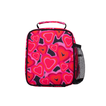 Pink-Black - Back - Hype Spray Hearts Lunch Bag