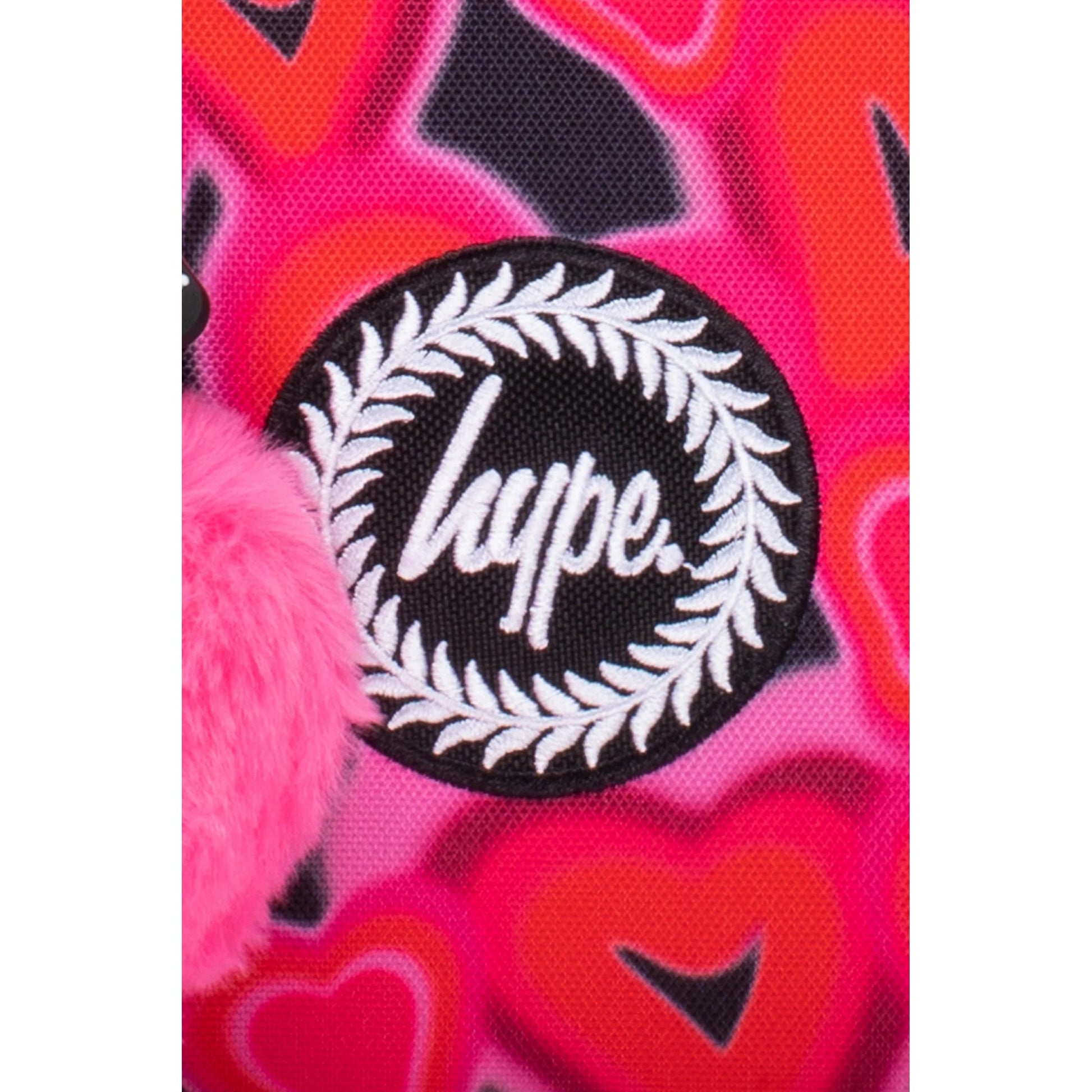 Pink-Black - Side - Hype Spray Hearts Lunch Bag