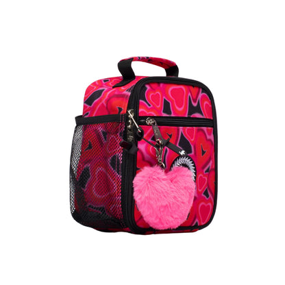 Pink-Black - Lifestyle - Hype Spray Hearts Lunch Bag