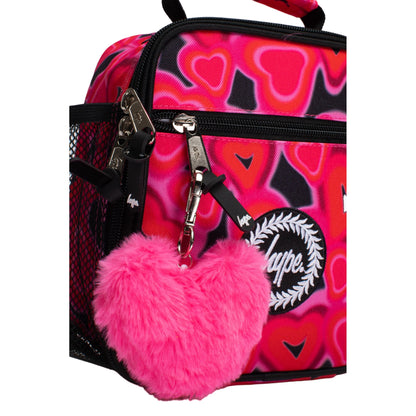 Pink-Black - Pack Shot - Hype Spray Hearts Lunch Bag