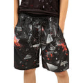 Black-White-Red - Side - Hype Boys Splat Casual Shorts