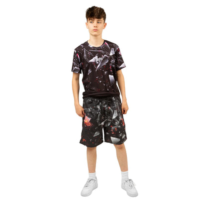 Black-White-Red - Lifestyle - Hype Boys Splat Casual Shorts