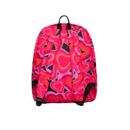 Pink-Black - Back - Hype Spray Hearts Backpack