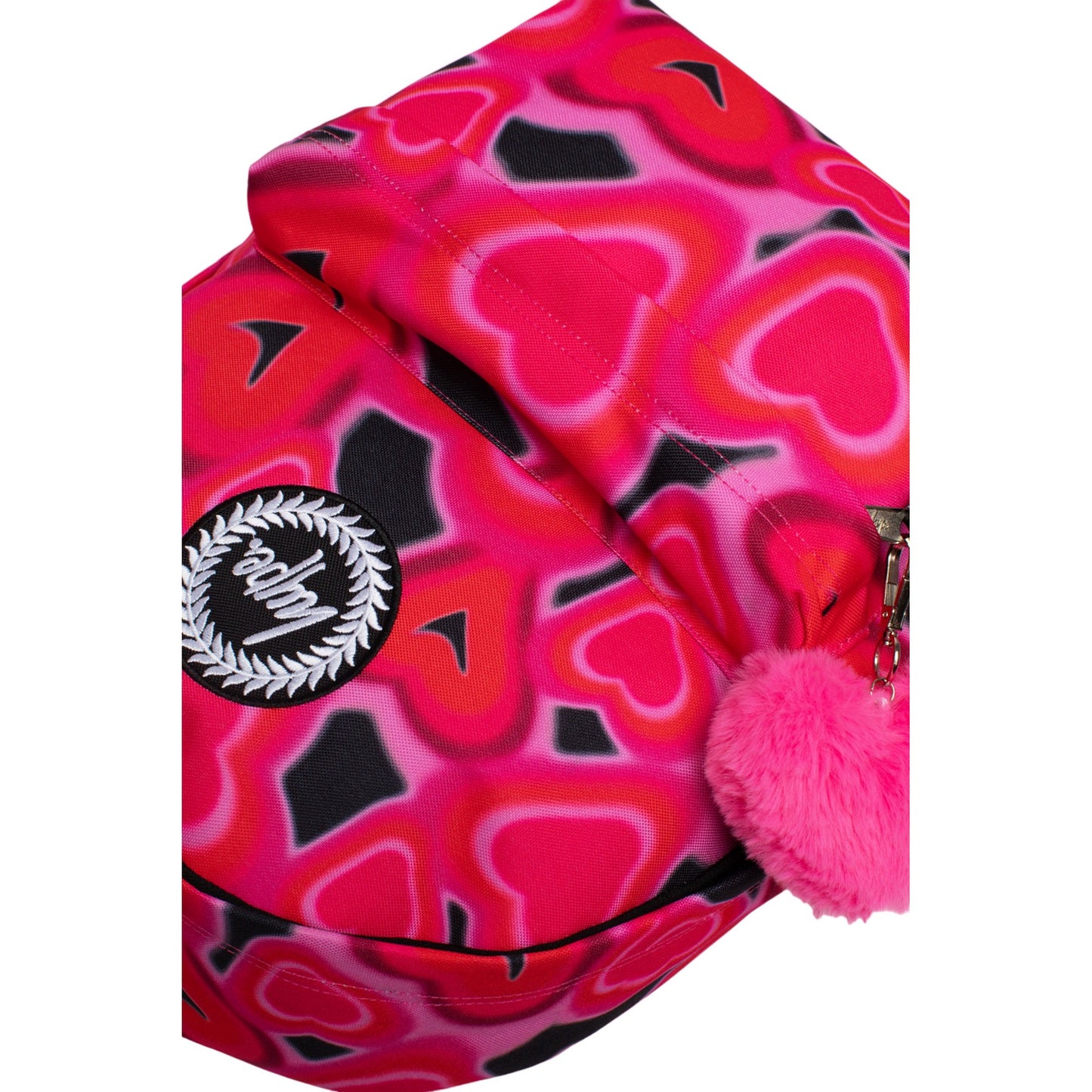 Pink-Black - Side - Hype Spray Hearts Backpack