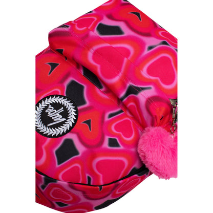 Pink-Black - Side - Hype Spray Hearts Backpack