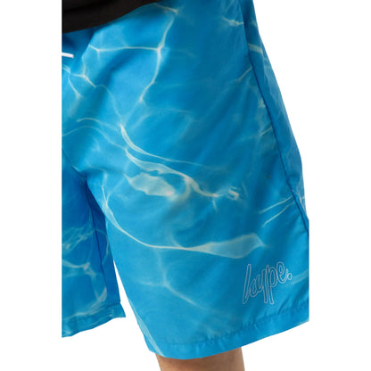 Blue-White - Side - Hype Boys Swimming Pool Swim Shorts