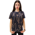 Black-Brown - Front - Hype Girls Scribble Hearts T-Shirt