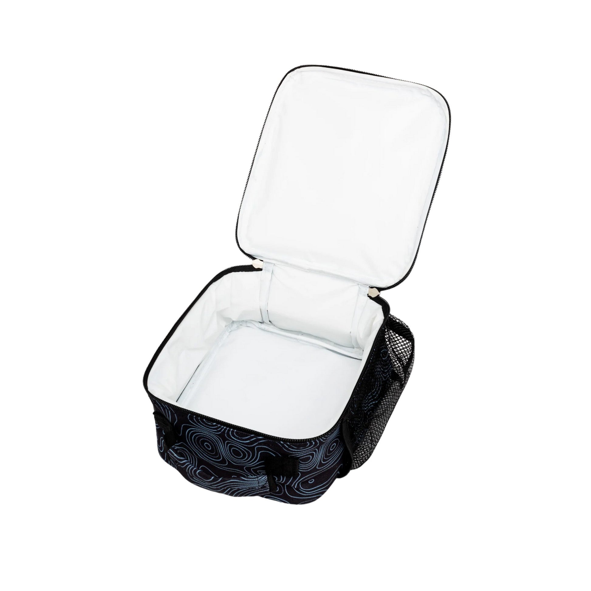 Black-Blue - Side - Hype Topographic Lunch Bag