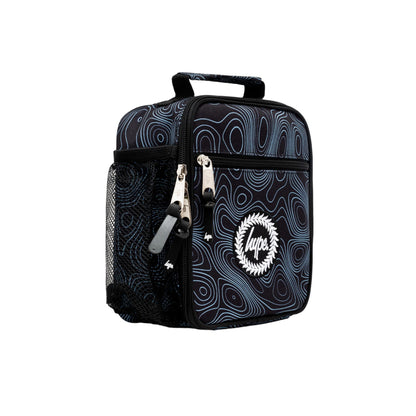 Black-Blue - Pack Shot - Hype Topographic Lunch Bag