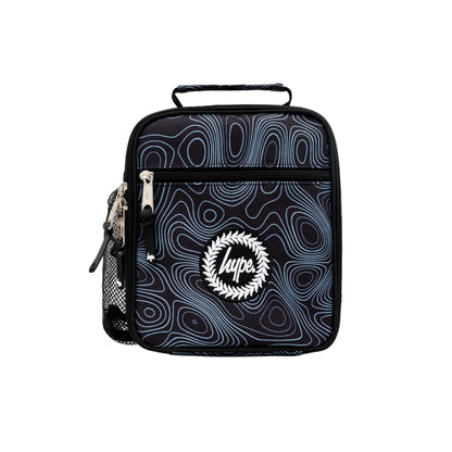 Black-Blue - Front - Hype Topographic Lunch Bag