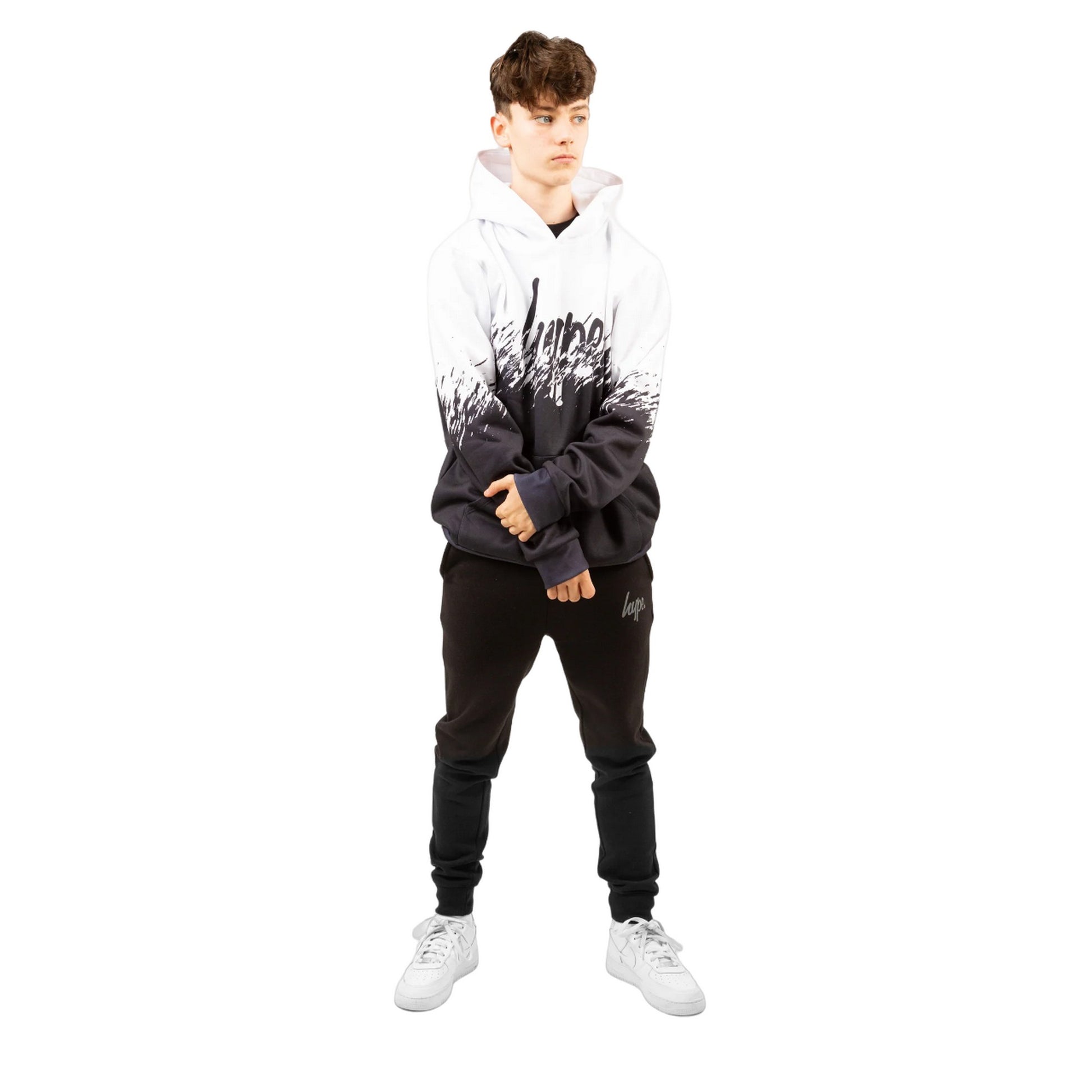 Black-White - Lifestyle - Hype Boys Split Hoodie