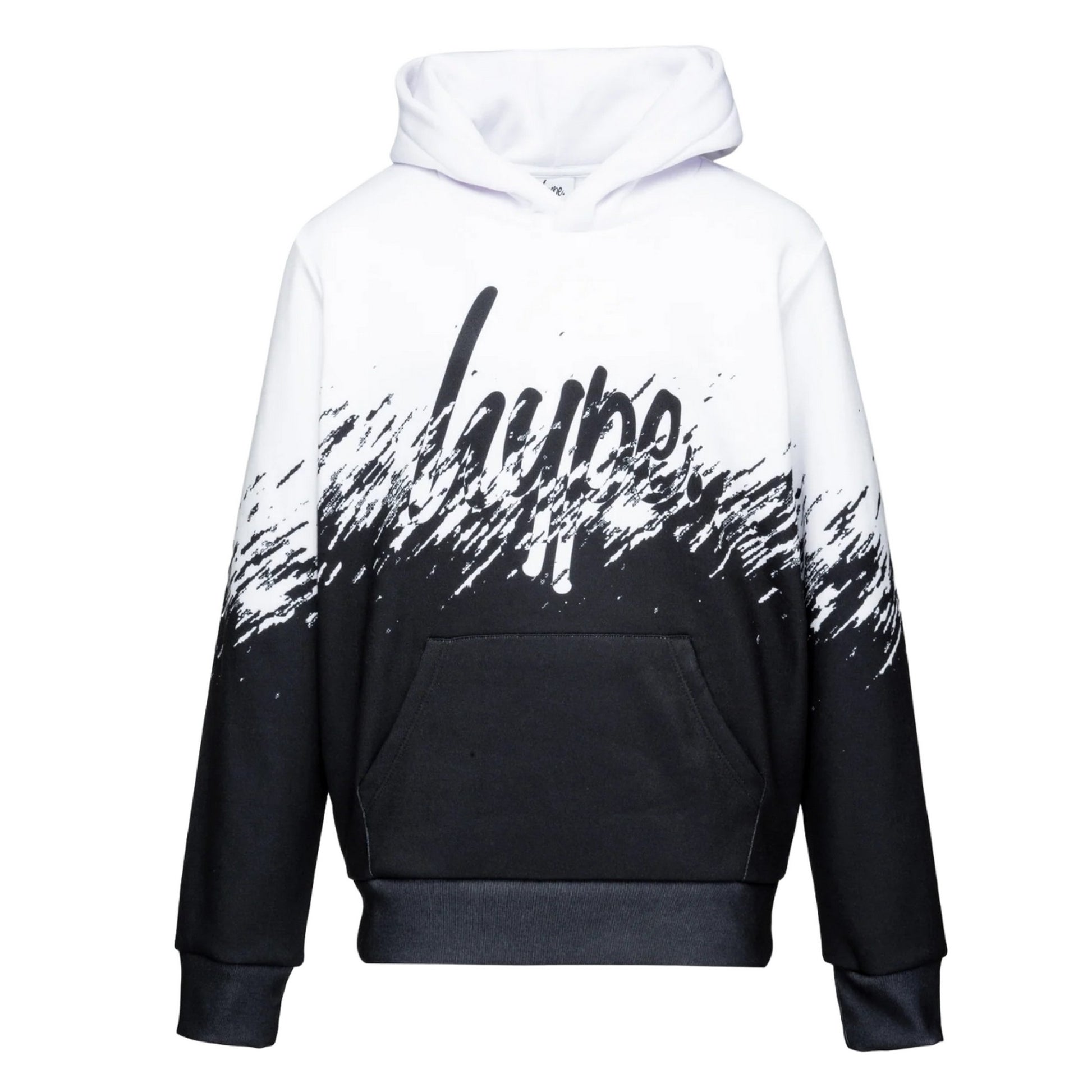 Black-White - Front - Hype Boys Split Hoodie