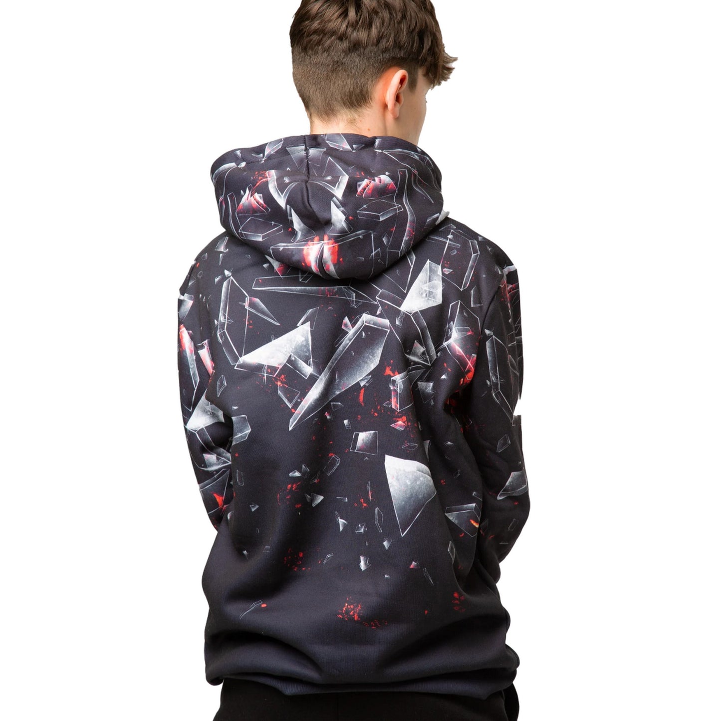 Black-Red-Grey - Back - Hype Boys Shatter Hoodie