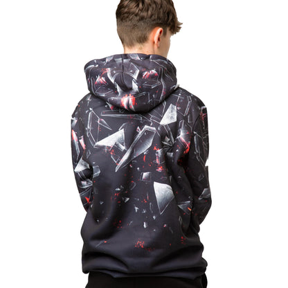 Black-Red-Grey - Back - Hype Boys Shatter Hoodie
