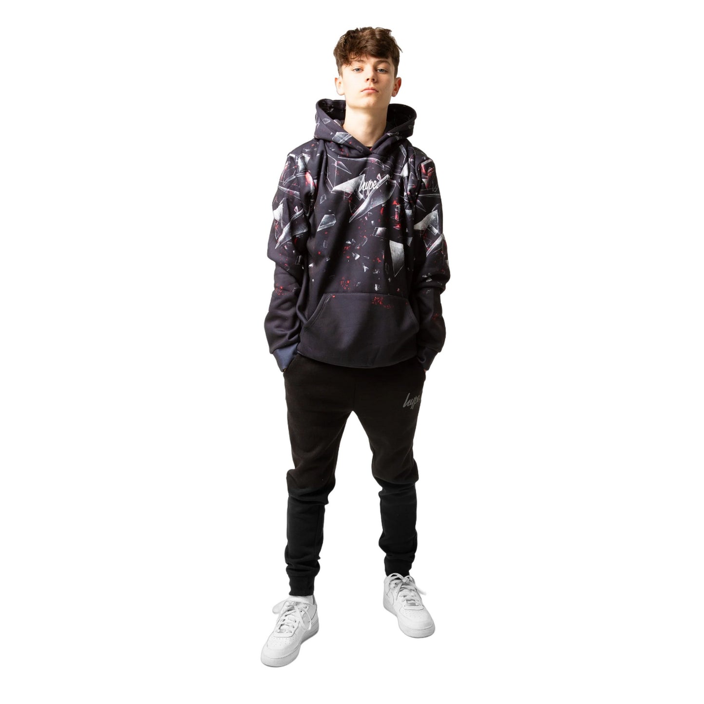 Black-Red-Grey - Lifestyle - Hype Boys Shatter Hoodie