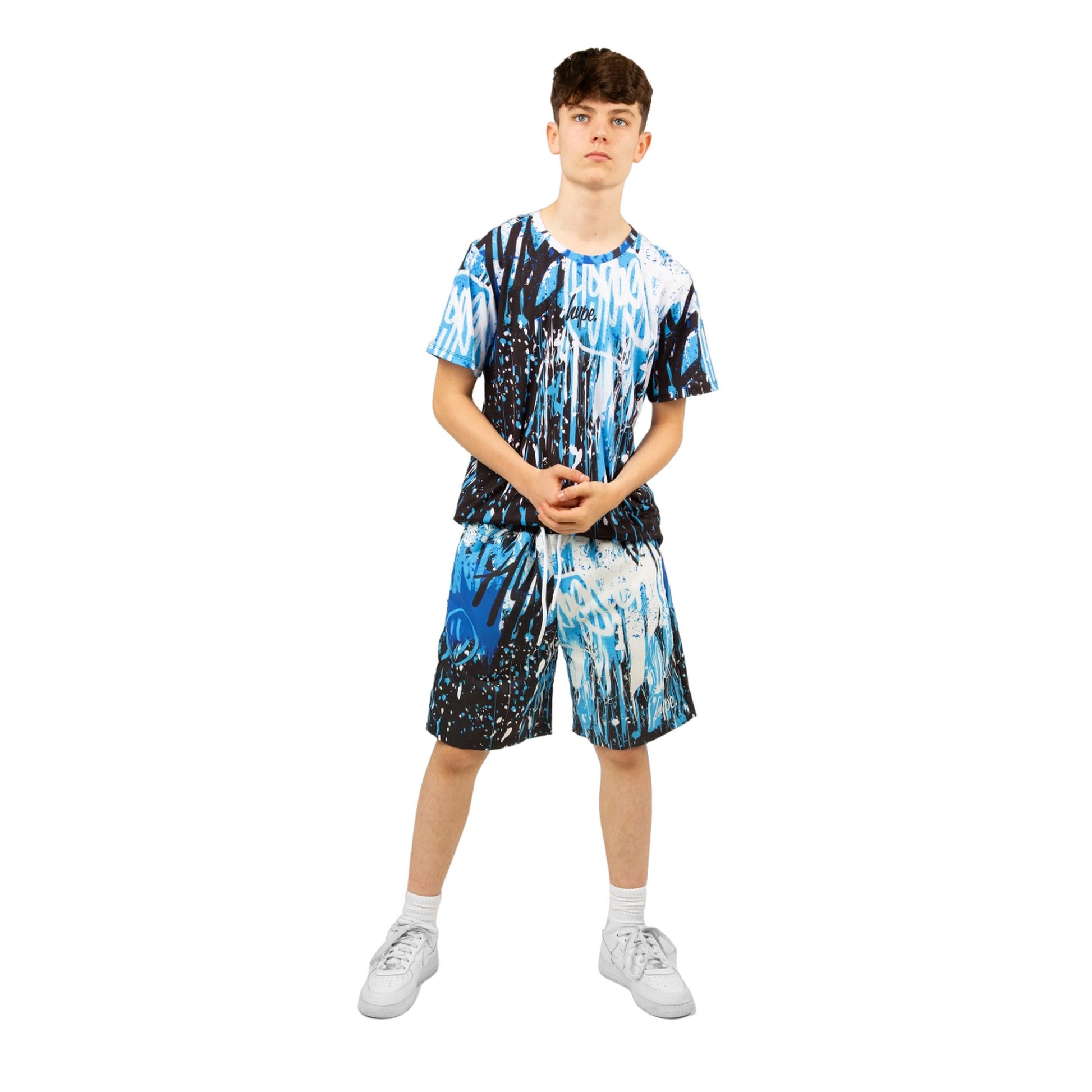 Blue-White-Black - Lifestyle - Hype Boys Graffiti Drips T-Shirt