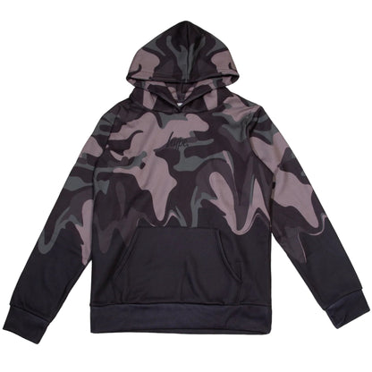 Khaki Green-Black - Front - Hype Boys Camo Drips Hoodie