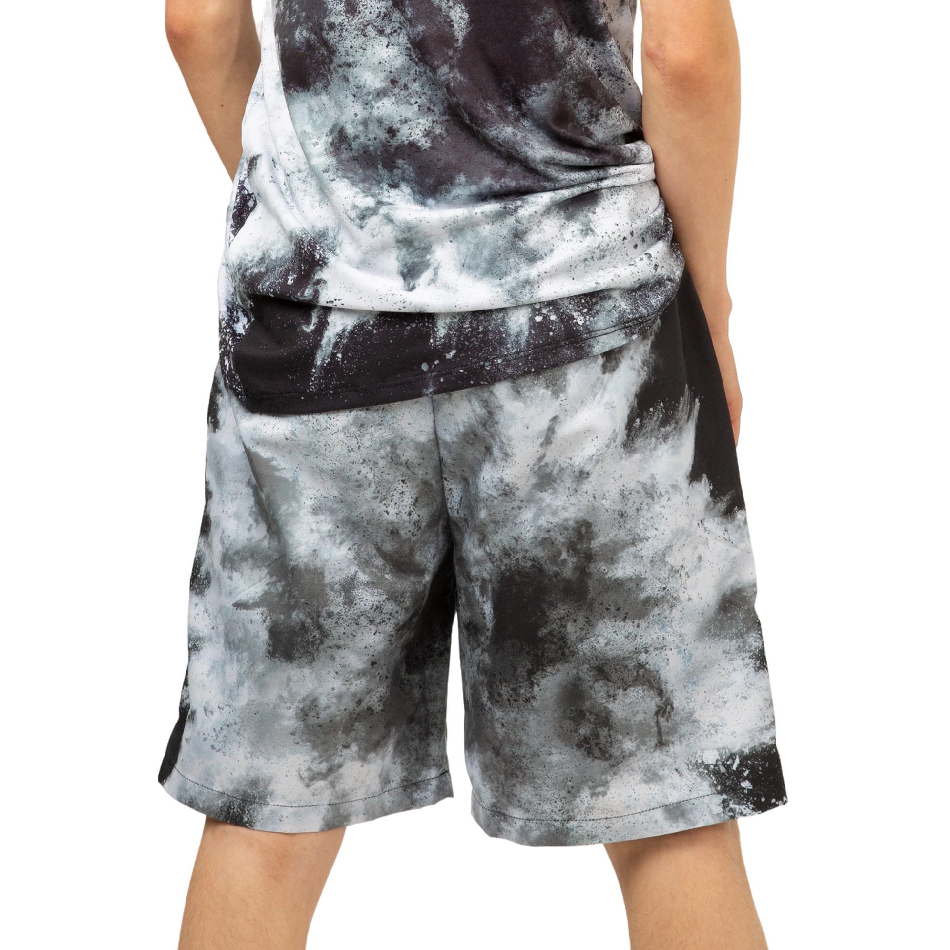 Black-White - Back - Hype Boys Mono Explosion Swim Shorts