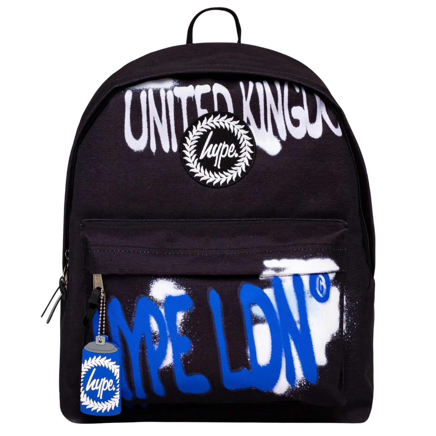 Black-Blue-White - Front - Hype LDN Graffiti Backpack