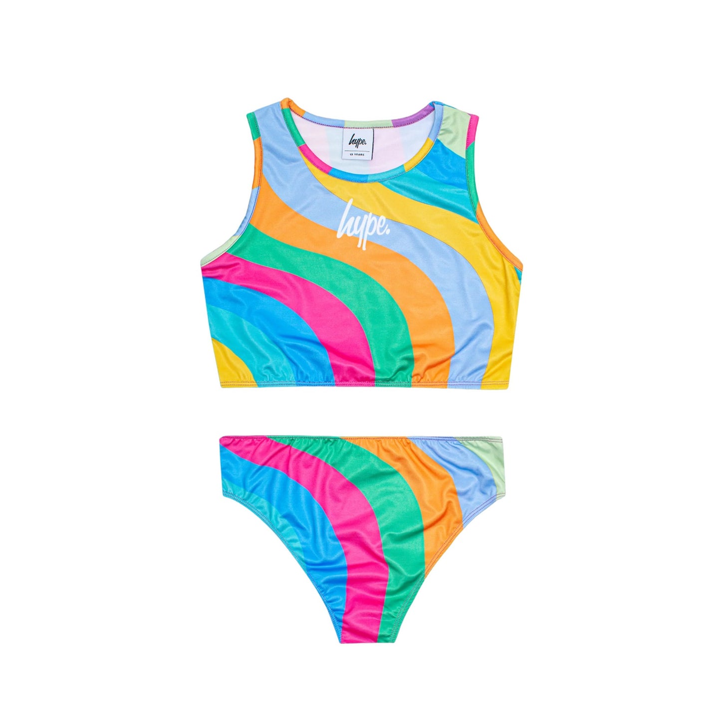 Multicoloured - Front - Hype Girls Rainbow Bikini Set