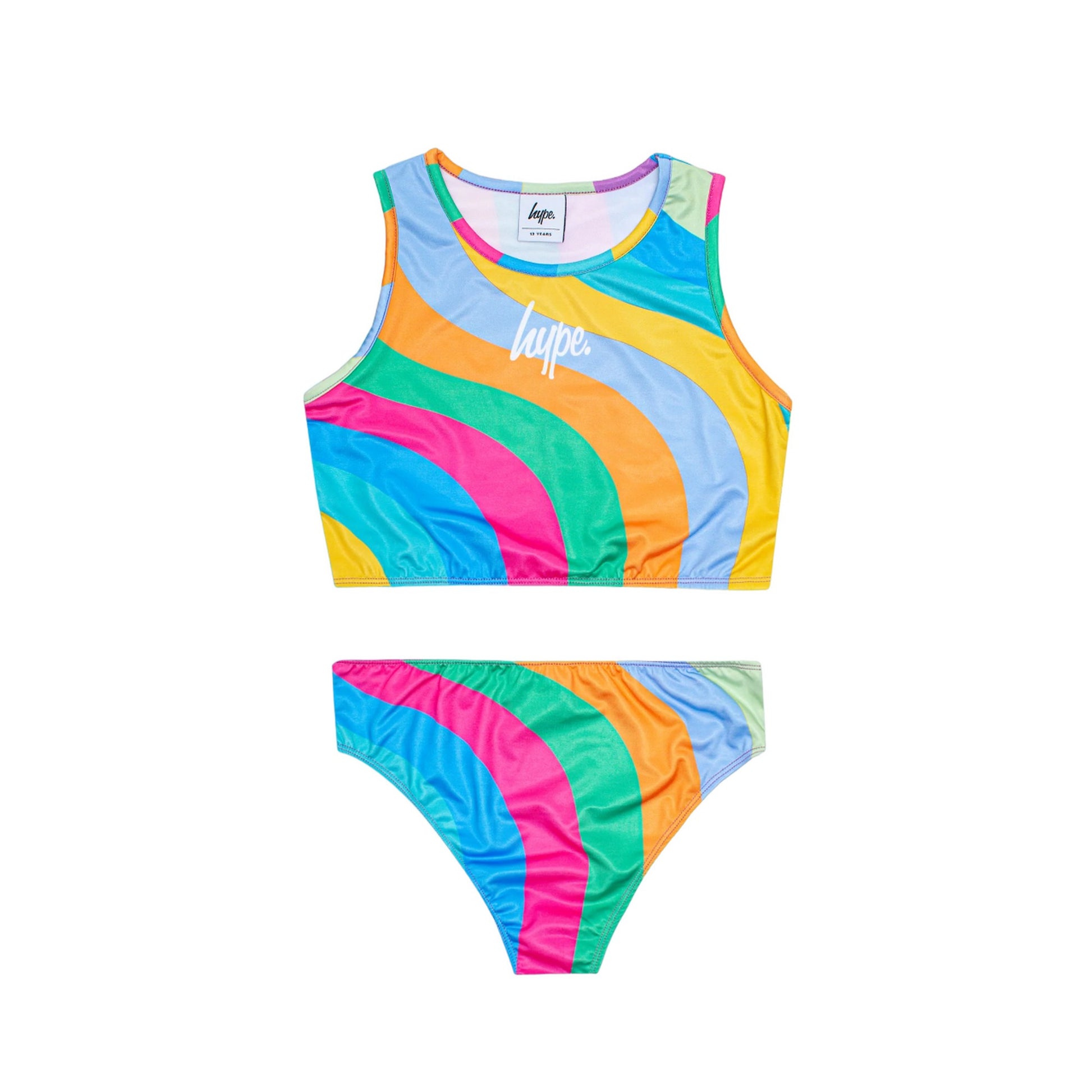Multicoloured - Front - Hype Girls Rainbow Bikini Set