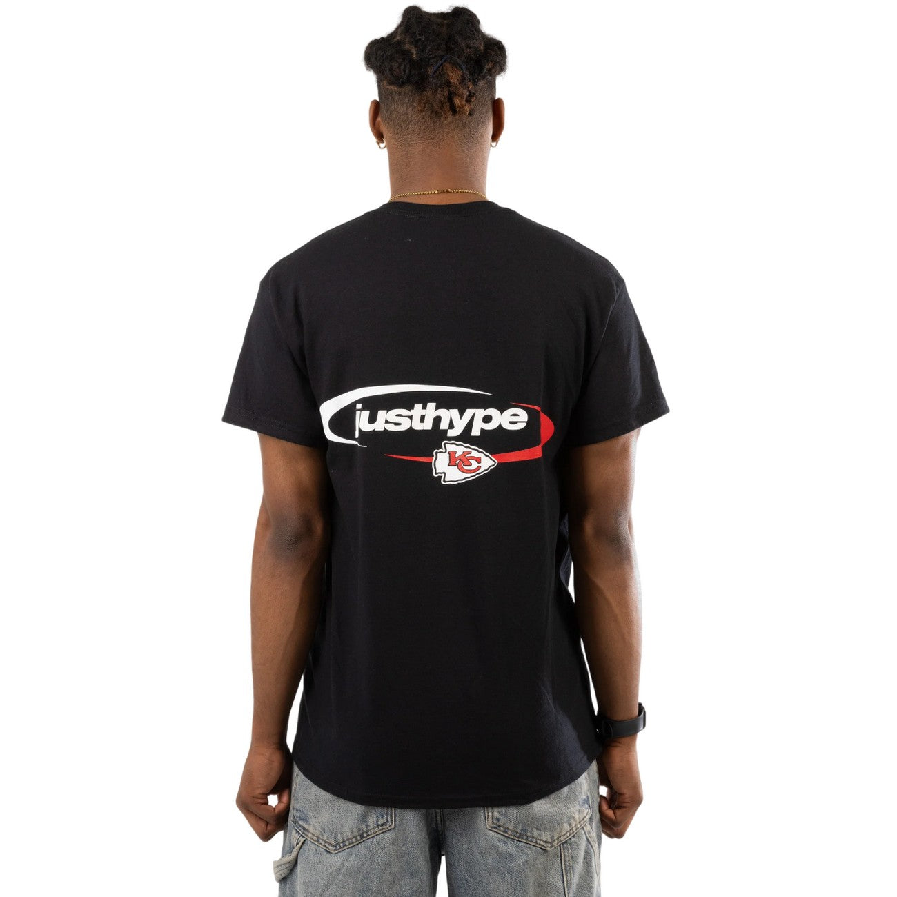 Black - Back - Hype Unisex Adult Kansas City Chiefs NFL T-Shirt