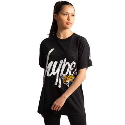 Black - Side - Hype Unisex Adult Jacksonville Jaguars NFL T-Shirt