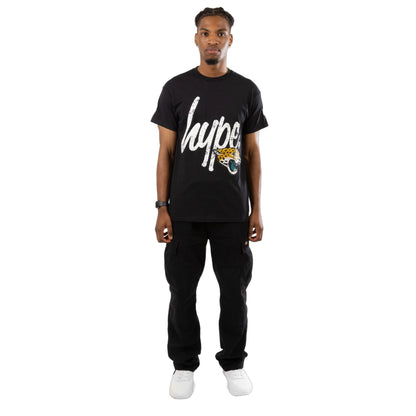 Black - Pack Shot - Hype Unisex Adult Jacksonville Jaguars NFL T-Shirt