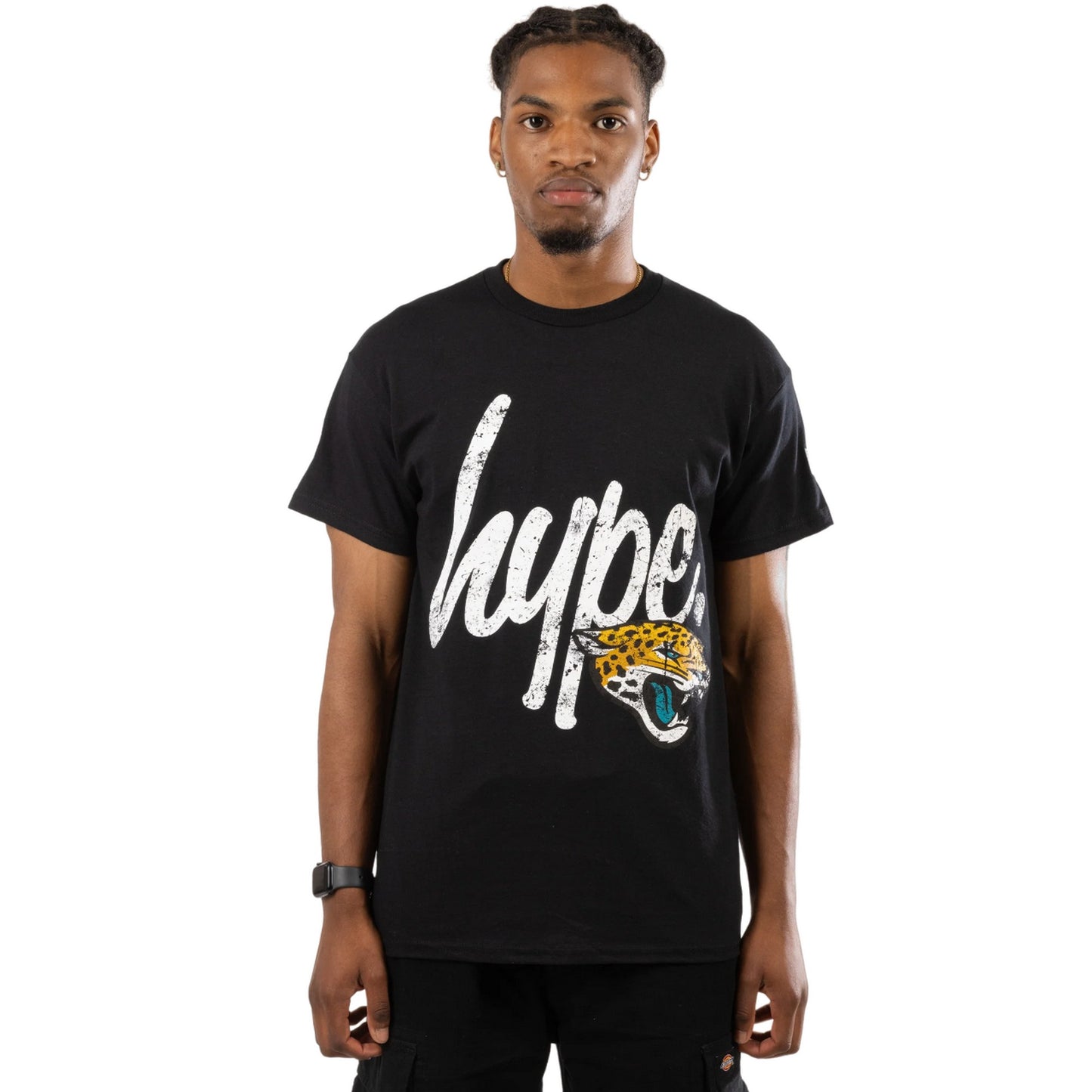Black - Front - Hype Unisex Adult Jacksonville Jaguars NFL T-Shirt