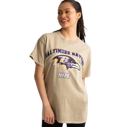 Sand - Side - Hype Unisex Adult Baltimore Ravens NFL T-Shirt