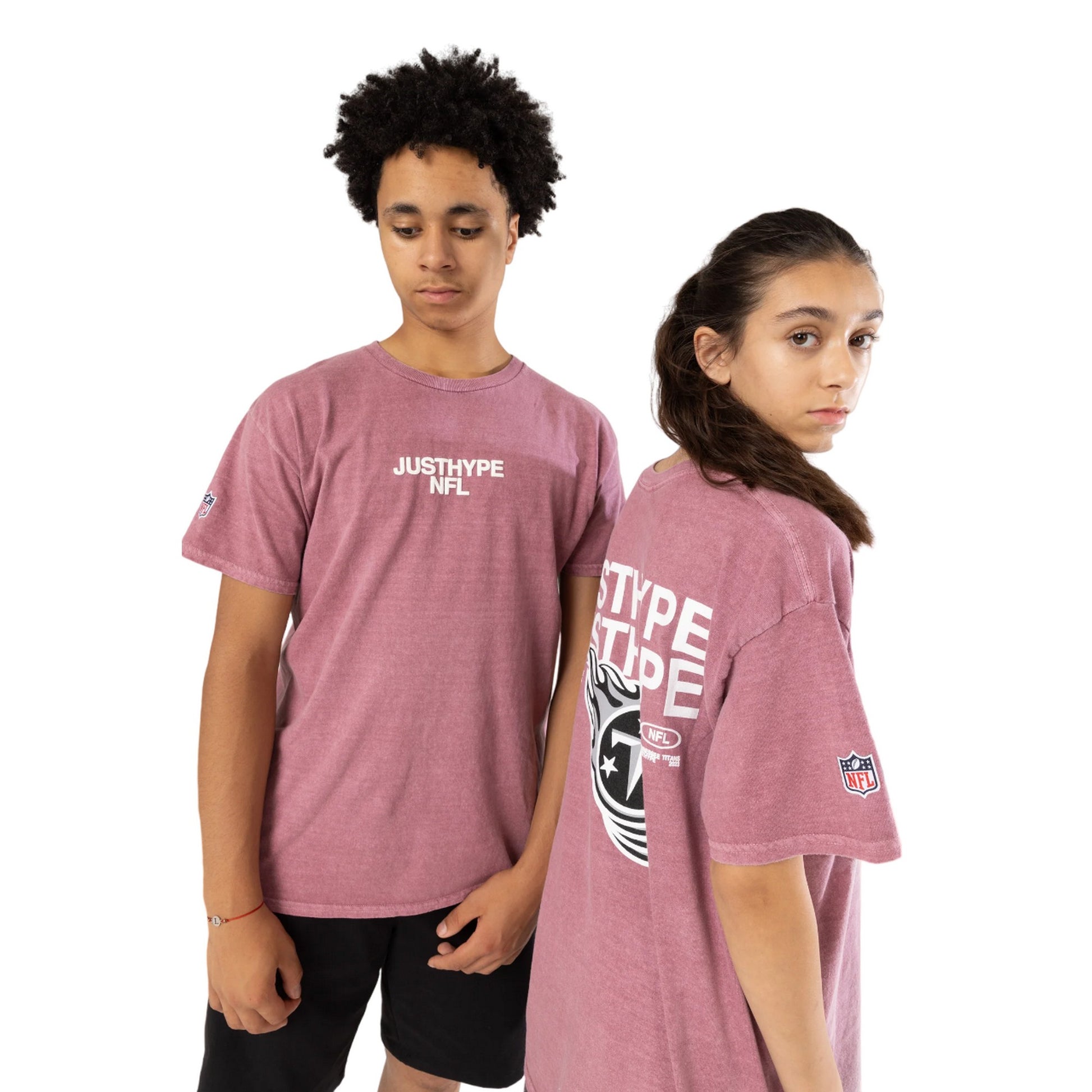 Burgundy - Side - Hype Childrens-Kids Tennessee Titans NFL T-Shirt