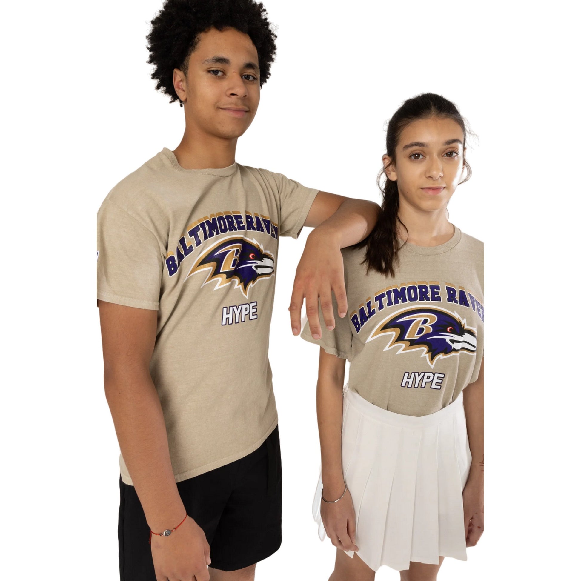 Sand - Side - Hype Childrens-Kids Baltimore Ravens NFL T-Shirt