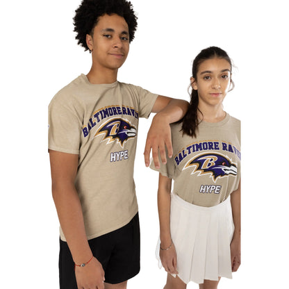 Sand - Side - Hype Childrens-Kids Baltimore Ravens NFL T-Shirt