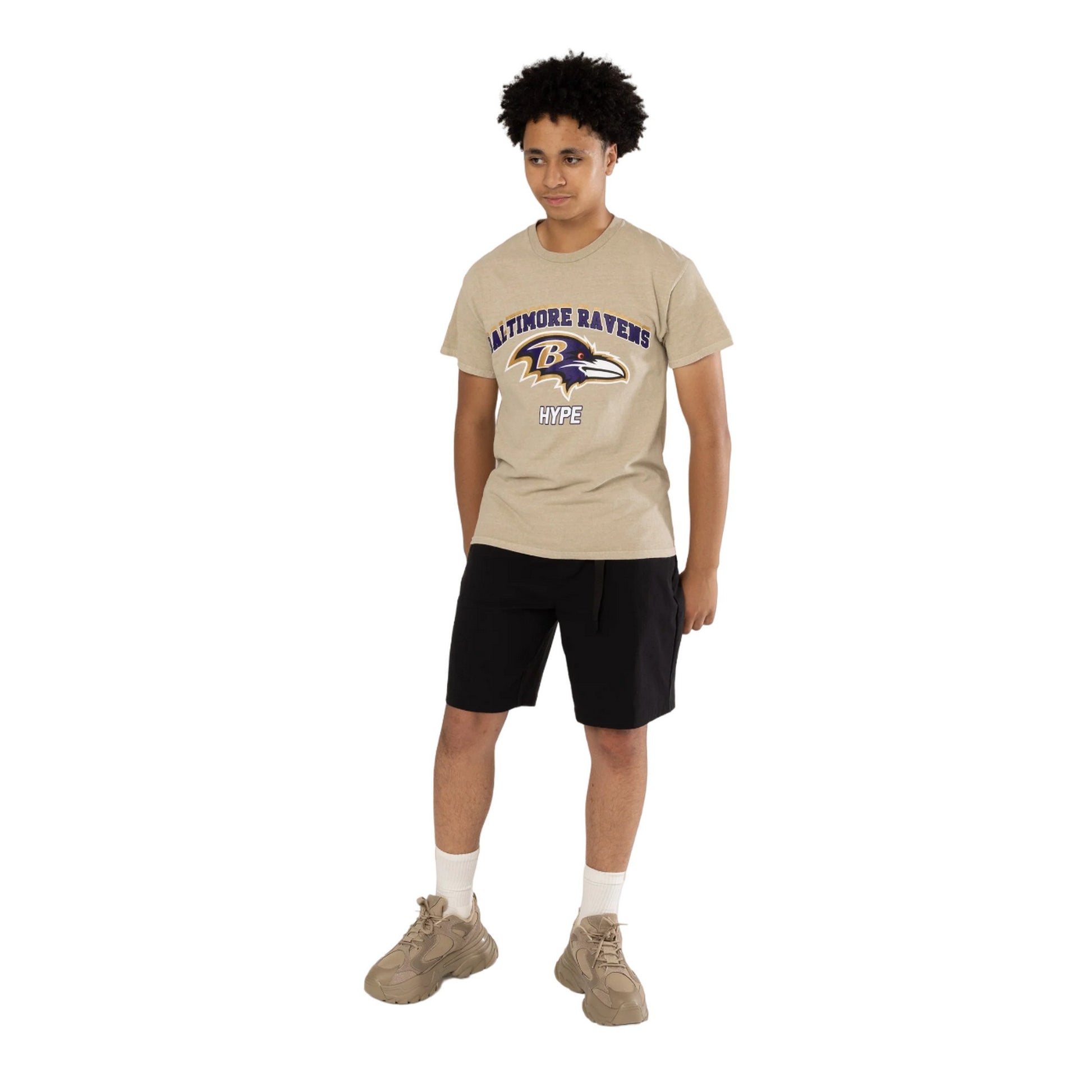 Sand - Pack Shot - Hype Childrens-Kids Baltimore Ravens NFL T-Shirt